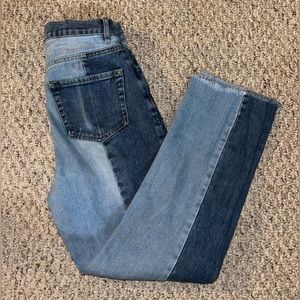 PacSun Women’s Size 25 Split Color High Rise Mom Jean Ankle